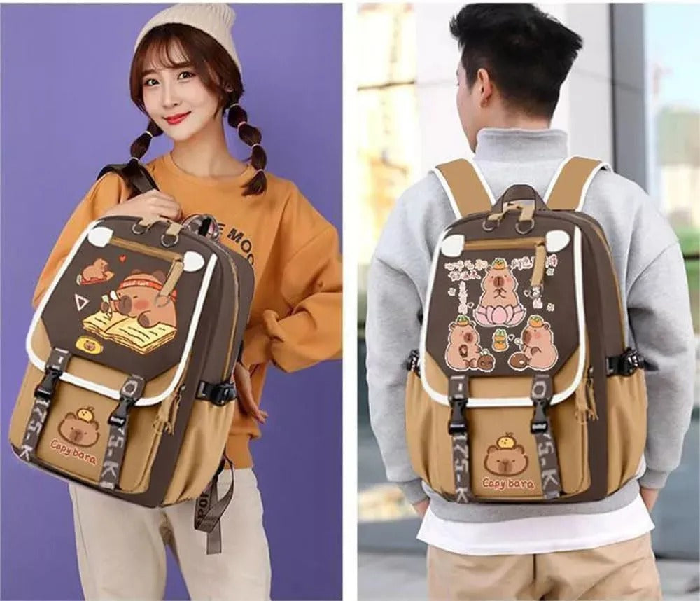 Mochila Capybara Para La Escuela